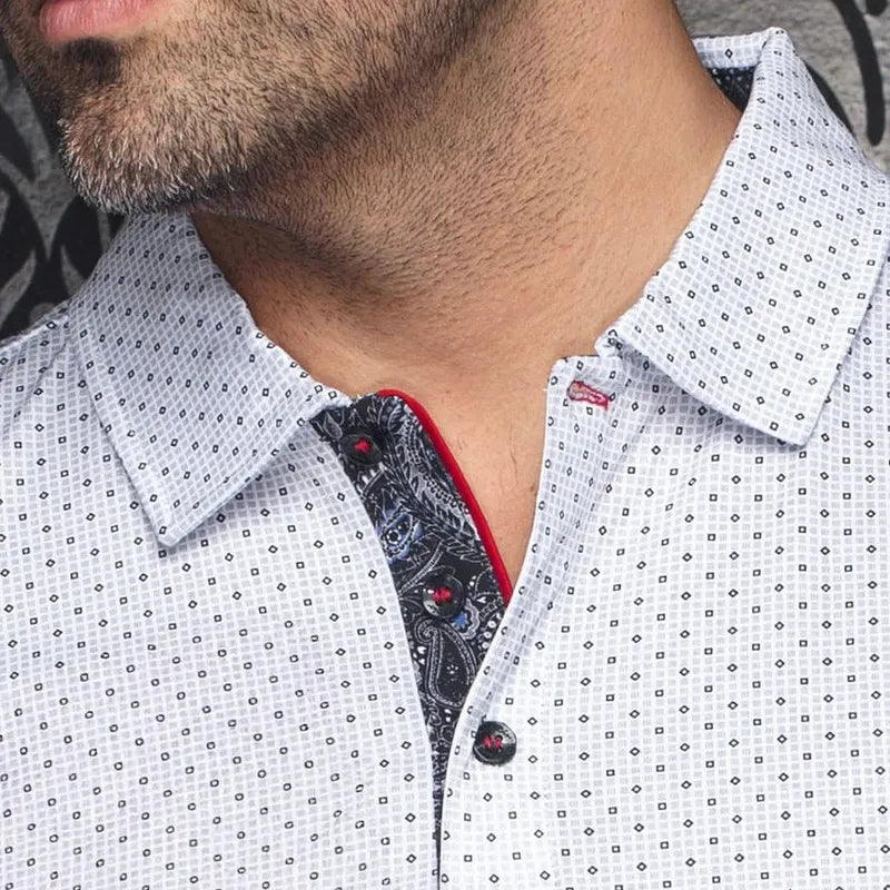 Au Noir Men's Willys Polo - White/Black