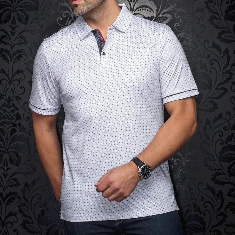 Au Noir Men's Willys Polo - White/Black