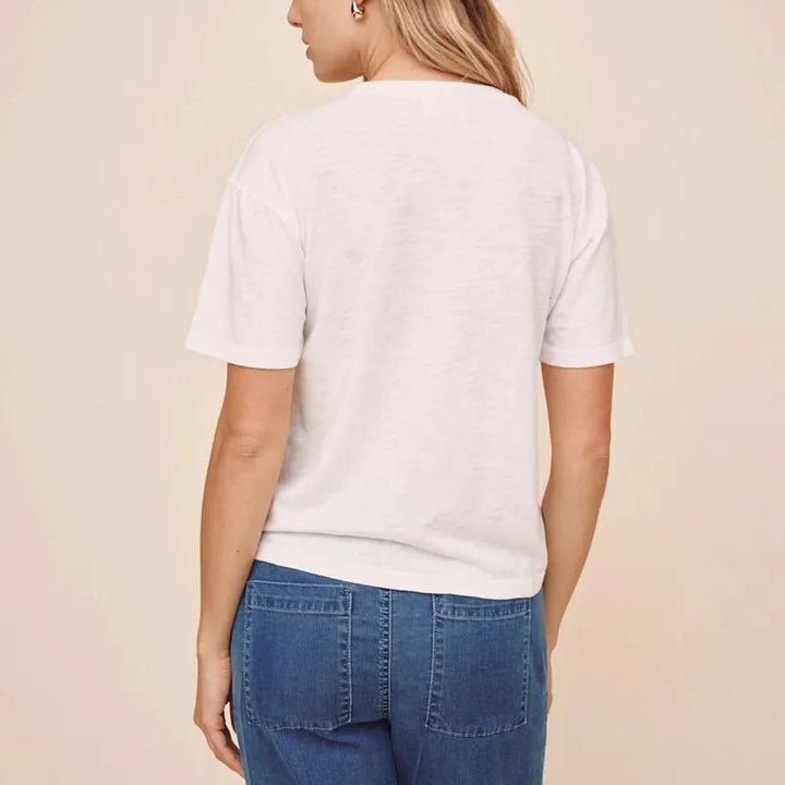 Bella Dahl Relaxed Crew Tee - White