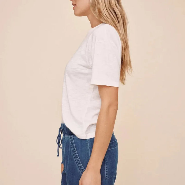 Bella Dahl Relaxed Crew Tee - White