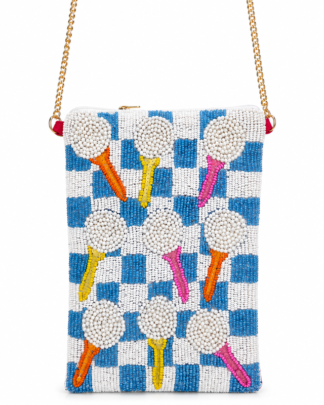 Best of Golf Beaddie Phone Crossbody - Putts and Pearls (Blue)