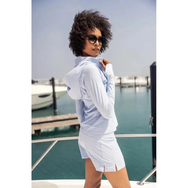 Golftini Be An Athlete Skort - Seersucker Blue