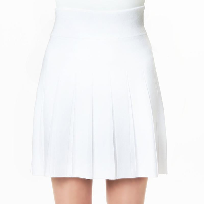 Devon Halsey Knit Skirt - White
