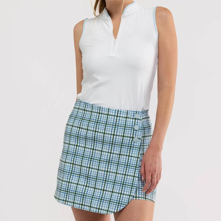 Smith & Quinn Lainie Skort (15.5") - Meadow Blue Plaid