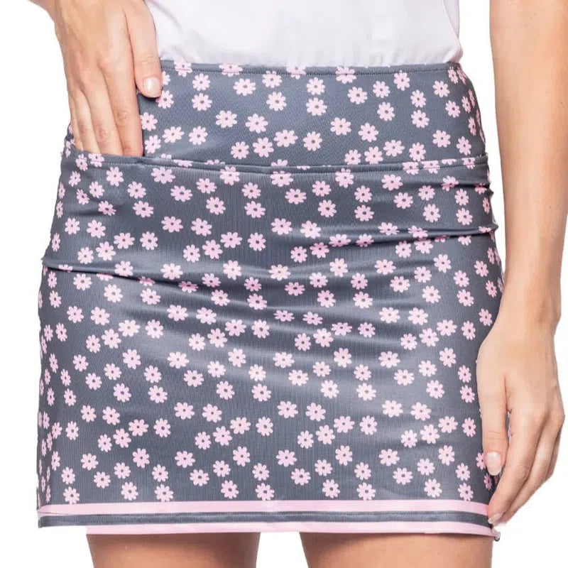 Golftini Tee Time Skort - Slate/Rose Pink
