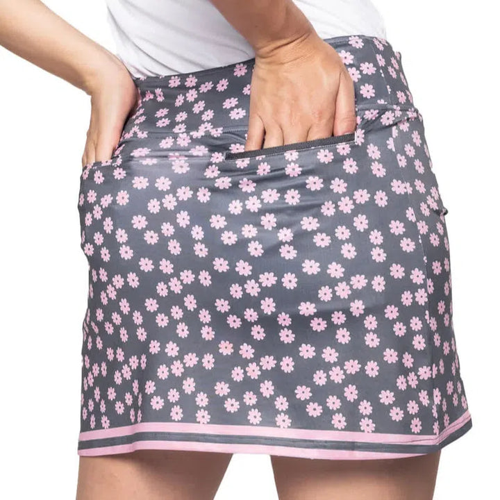 Golftini Tee Time Skort - Slate/Rose Pink