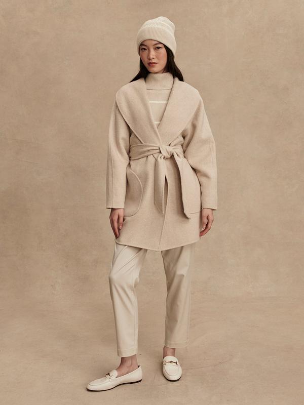 Varley Edgemere Wrap Jacket - Pumice Stone Marl