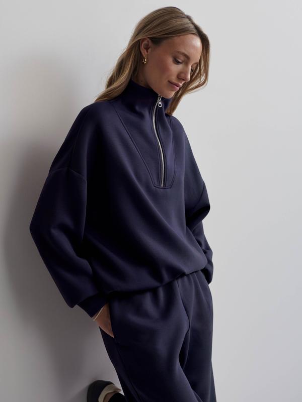 Varley Hawley Zip Sweat - Navy