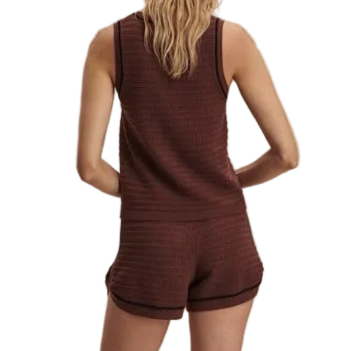Varley Gideon Pointelle Knit Tank - Ironwood