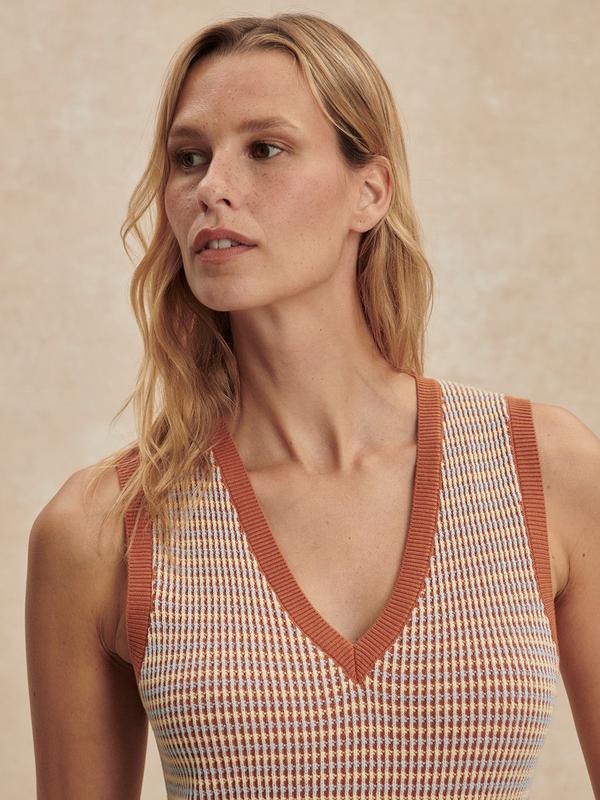 Varley Albane Knit Dress - Caramel Clay