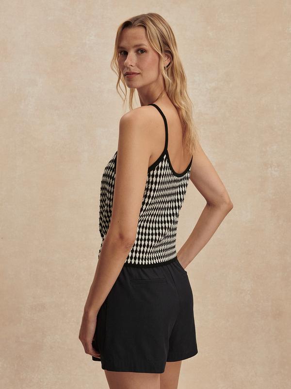 Varley Jared Knit Top - Black/Egret
