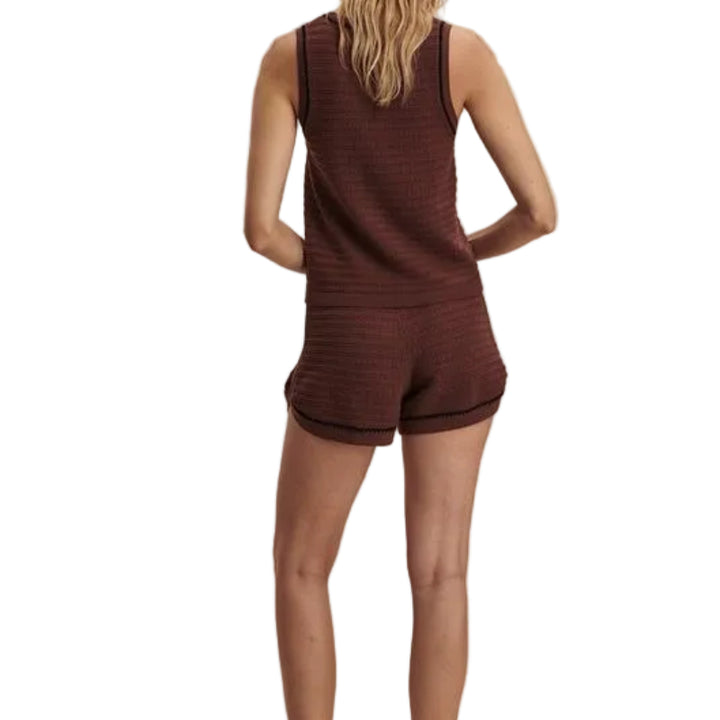 Varley Morden Pointelle Knit Shorts - Ironwood