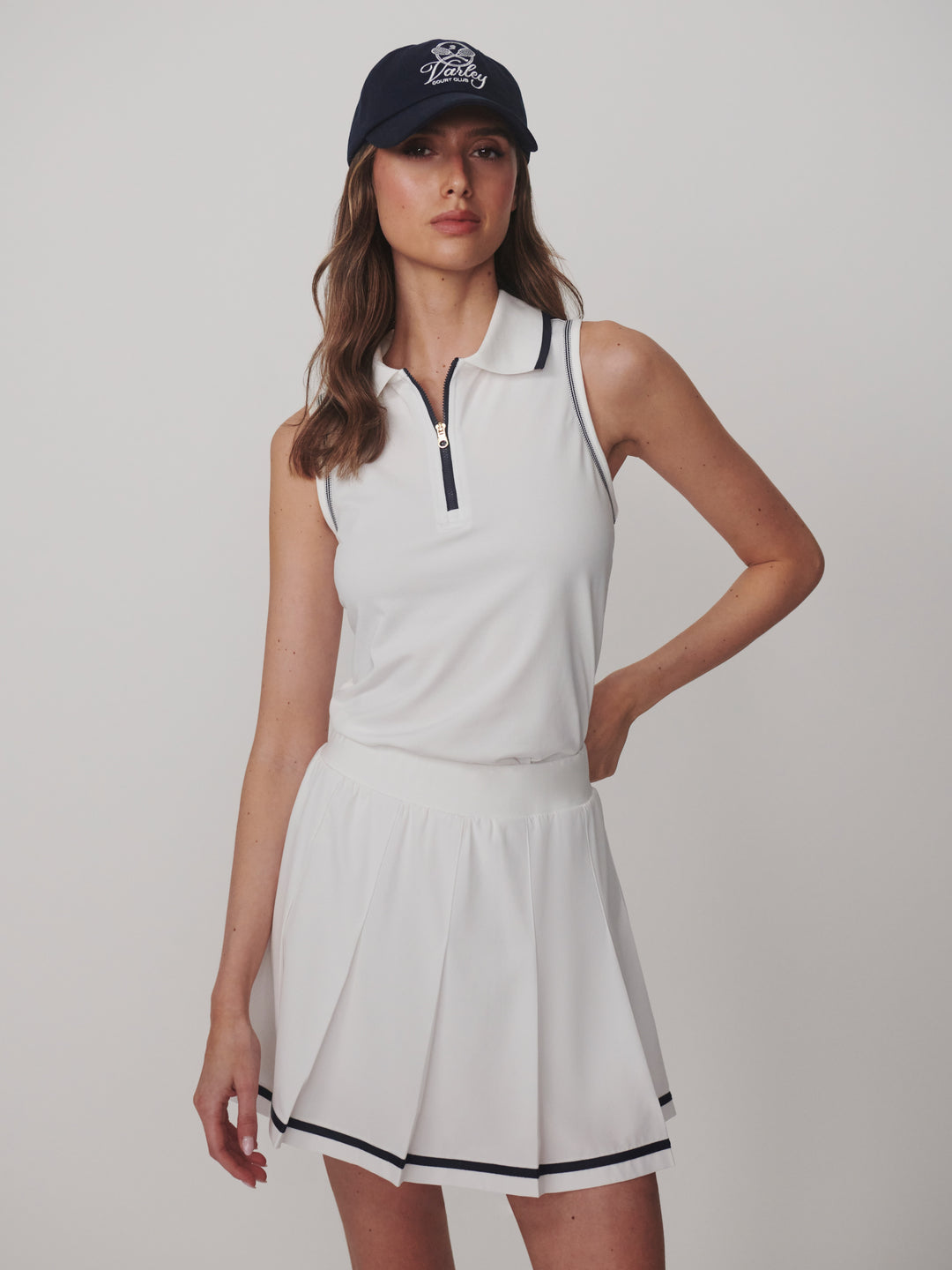 Varley Courtney Skort (14.5") - White/Navy