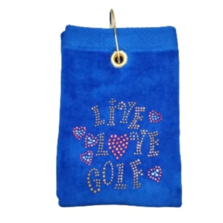 Navika Golf Towel - Dark Blue - Live, Love, Golf