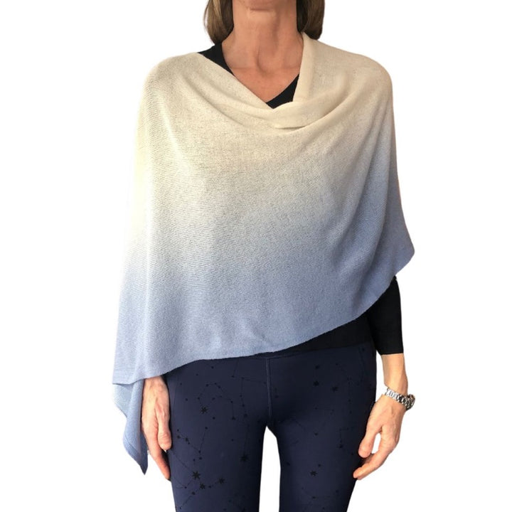 Alashan Cashmere Dip Dye Topper - Blue/Cream