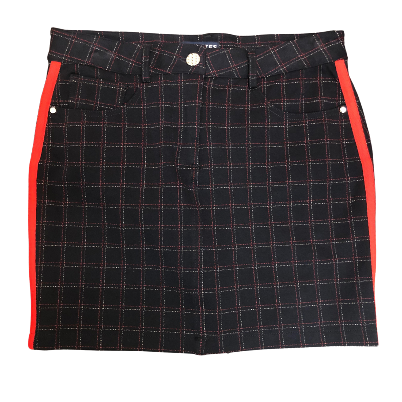 Movetes Lizzie Skort - Navy/Plaid