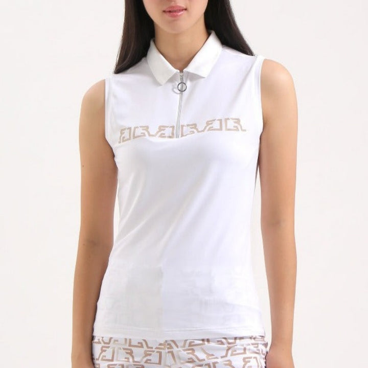 Chervò Apse S/L Polo - White/Beige