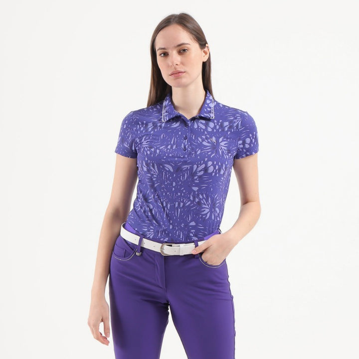 Chervò Atanasia S/S Polo - Purple Print