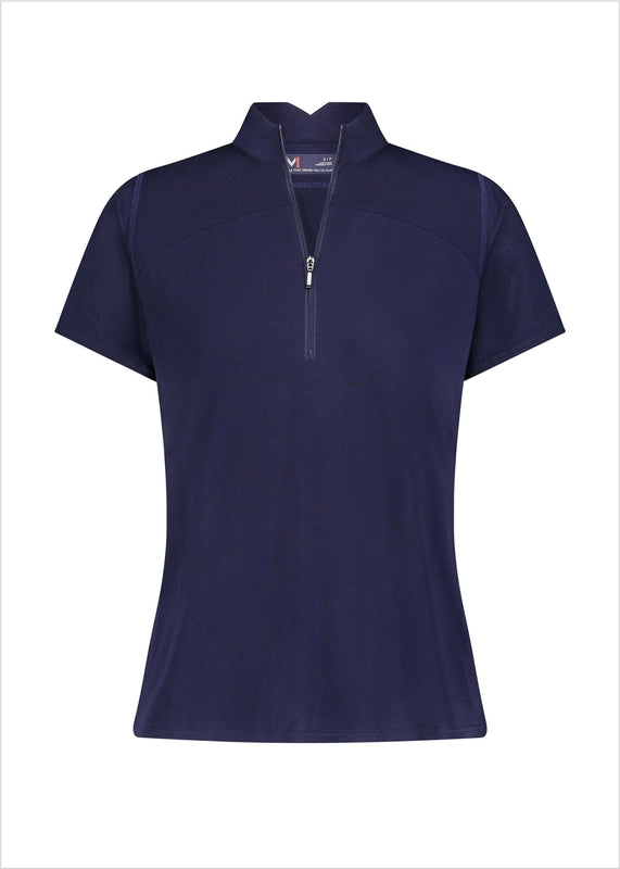 Movetes Arch Quarter Zip S/S Polo - Admiral Navy