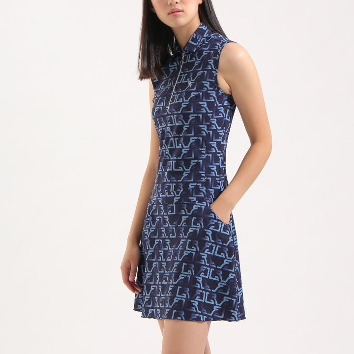 Chervò Jerusalem S/L Dress - Navy Print