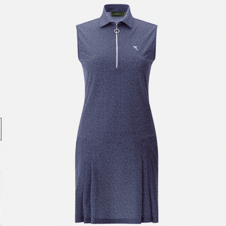 Chervo Jully S/L Polo Dress - Navy Print