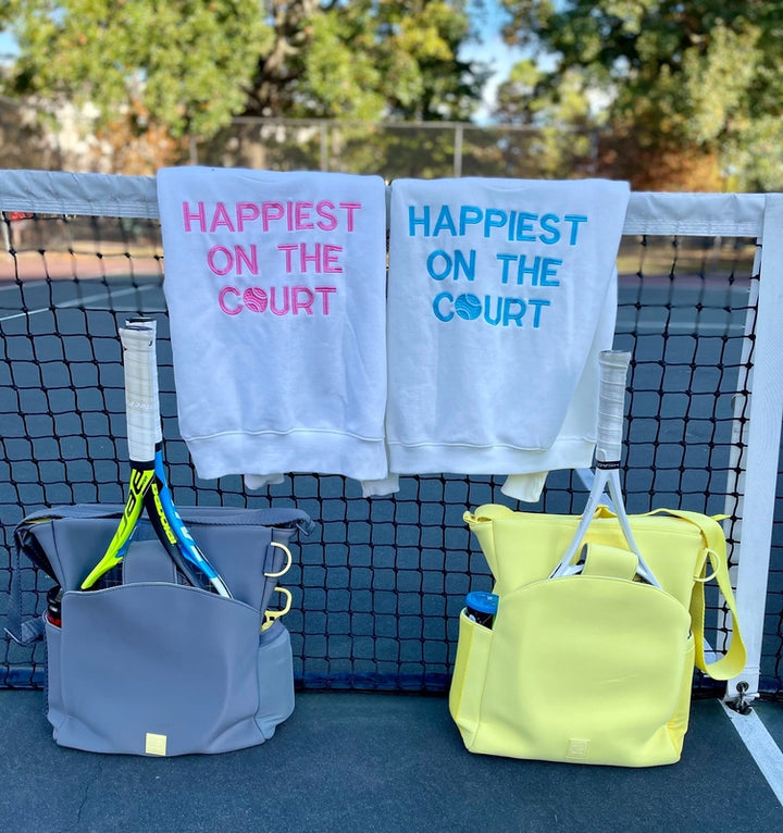 CourtLife Happiest On The Tennis Court Sweatshirt - Various Colours