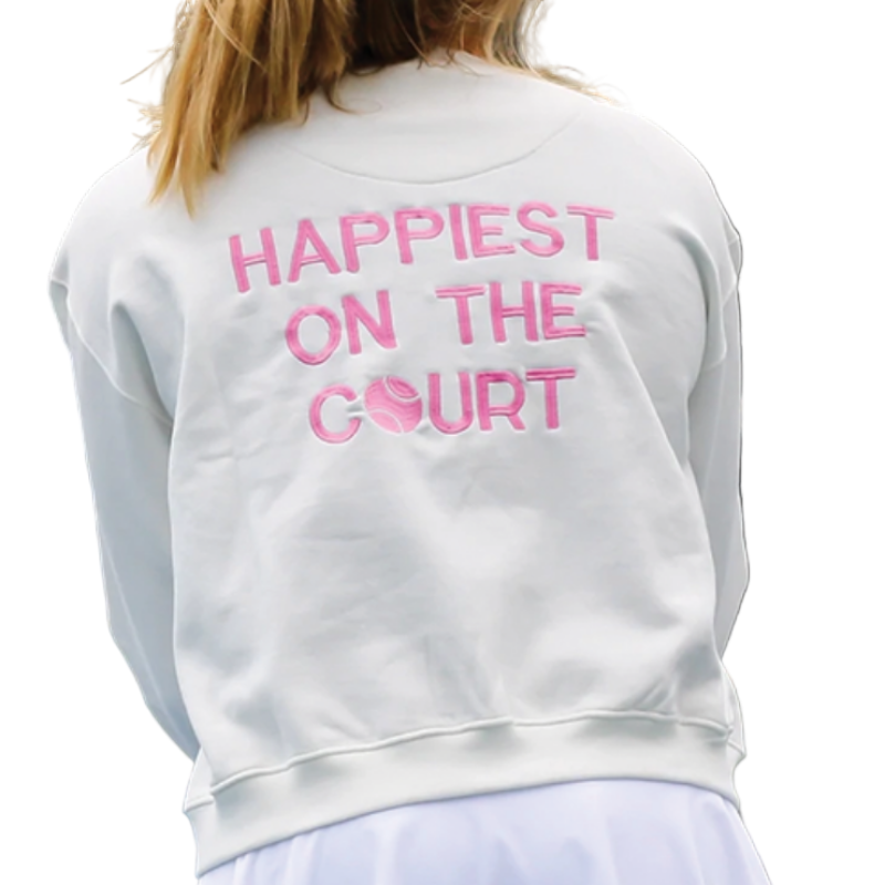 CourtLife Happiest On The Tennis Court Sweatshirt - Various Colours