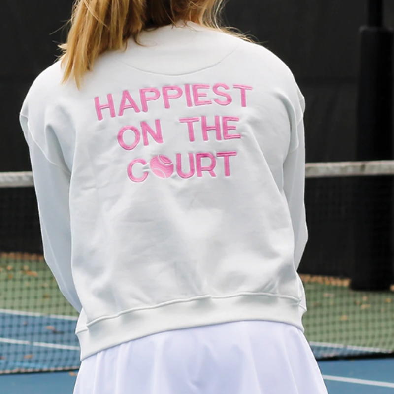 CourtLife Happiest On The Tennis Court Sweatshirt - Various Colours