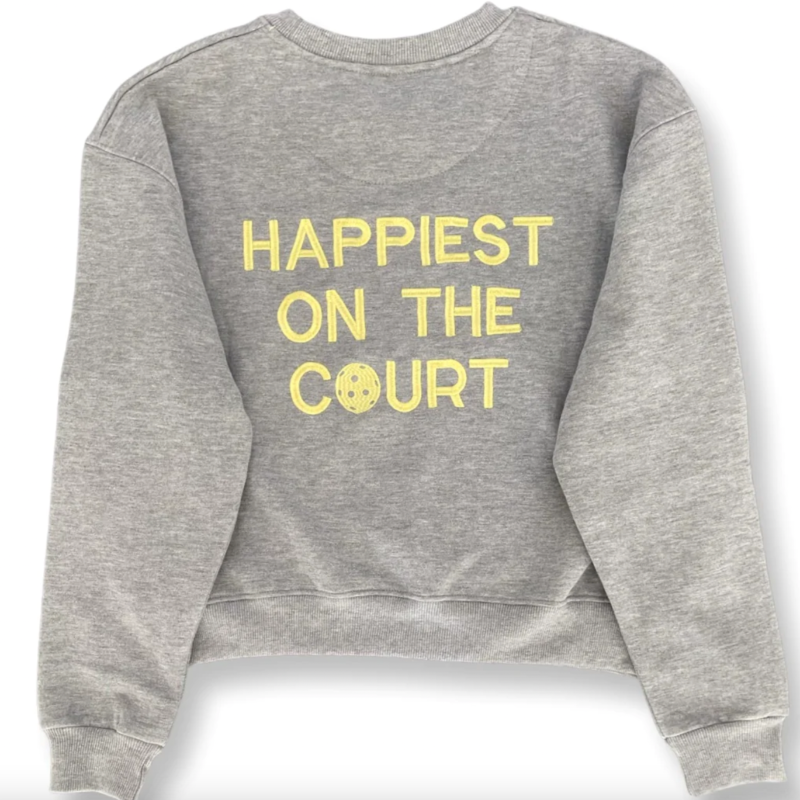 CourtLife Happiest On The Pickleball Court Sweatshirt - Various Colours
