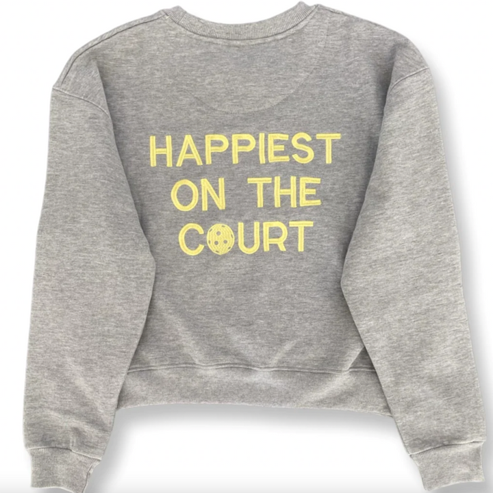 CourtLife Happiest On The Pickleball Court Sweatshirt - Various Colours
