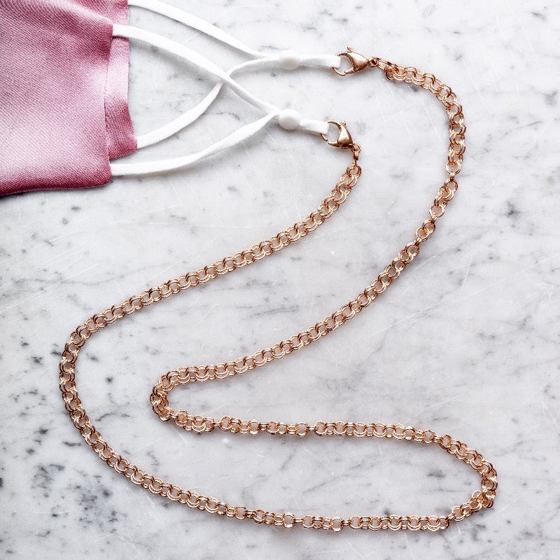 Glasses/Mask Chain(classic clasp)-Rose Gold