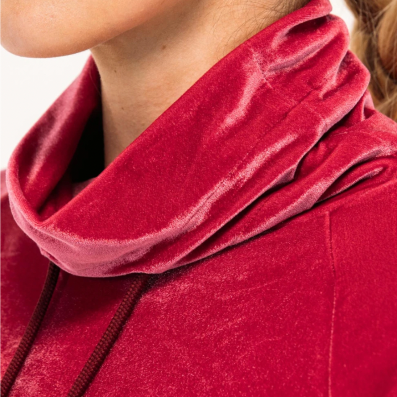 Foray Golf Velvet Funnel Neck - Rosewood