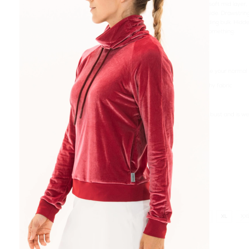 Foray Golf Velvet Funnel Neck - Rosewood