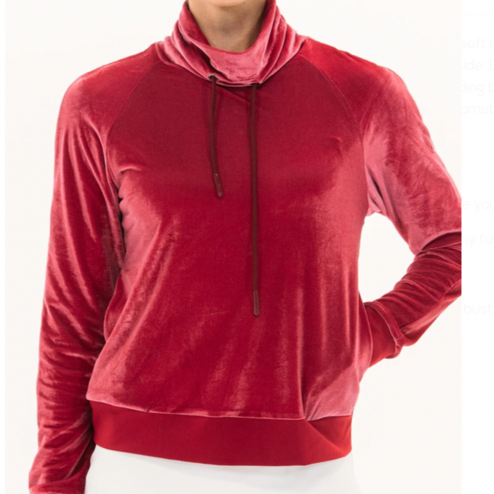 Foray Golf Velvet Funnel Neck - Rosewood