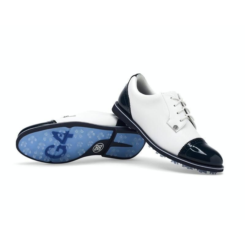 G/FORE Cap Toe Gallivanter Golf Shoe - White/Navy
