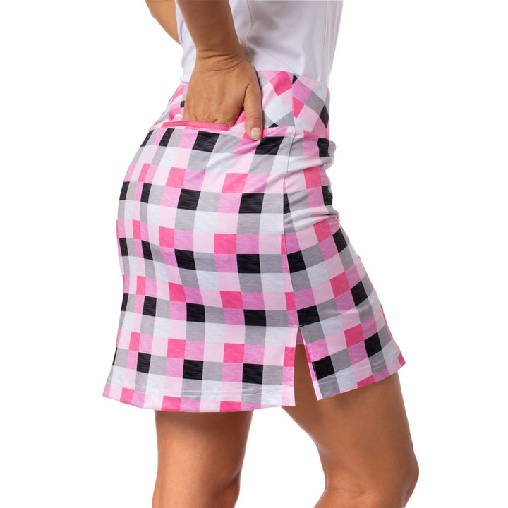 Golftini Neapolitan Pull-On Skort - Pink/White/Black