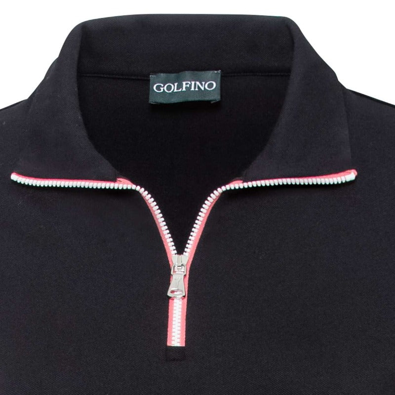 Golfino Cool Island Troyer Top - Black