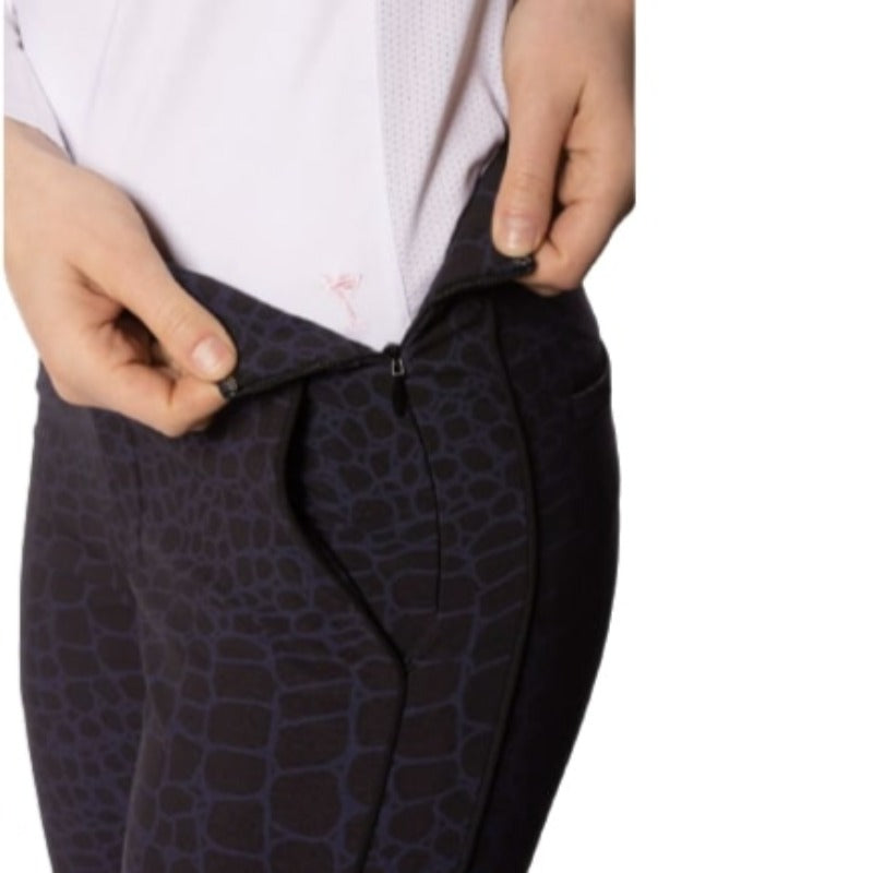 Golftini Ankle Pant - Black/Navy Snakeskin