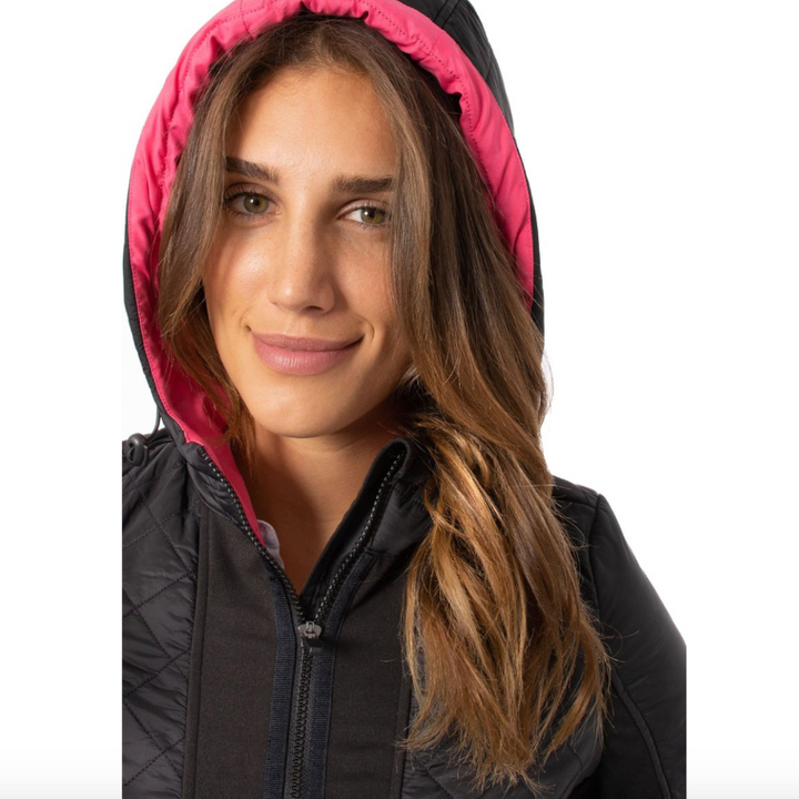 Golftini Windbreaker Jacket - Black/Hot Pink