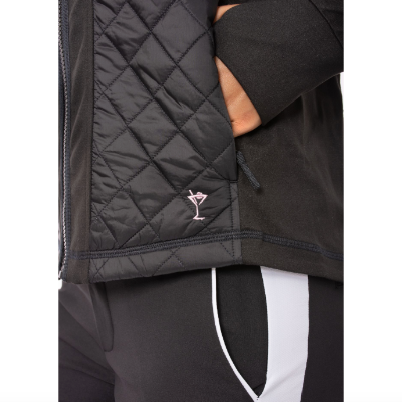 Golftini Windbreaker Jacket - Black/Hot Pink