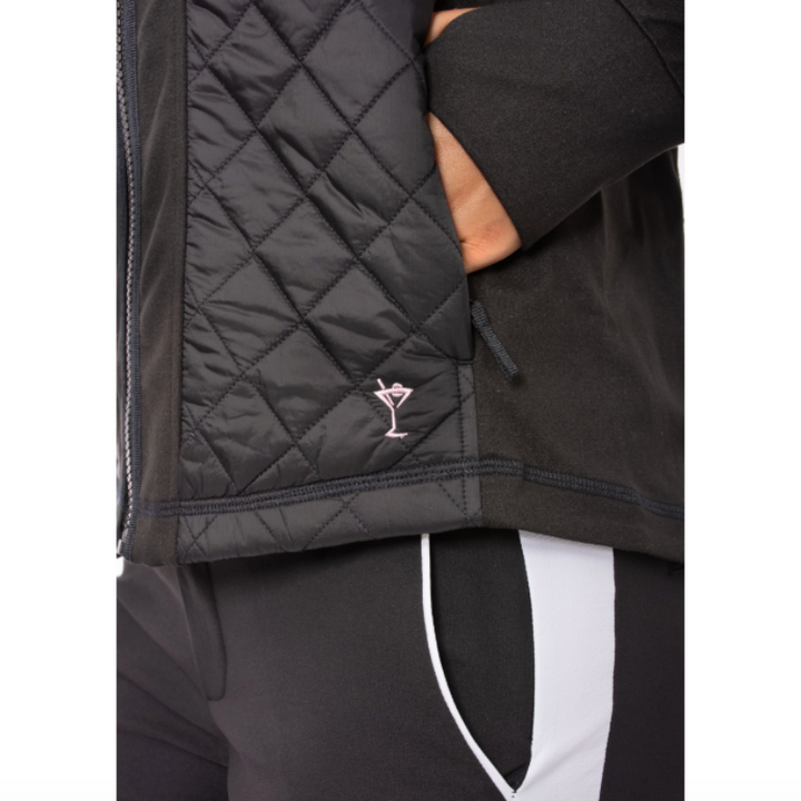 Golftini Windbreaker Jacket - Black/Hot Pink