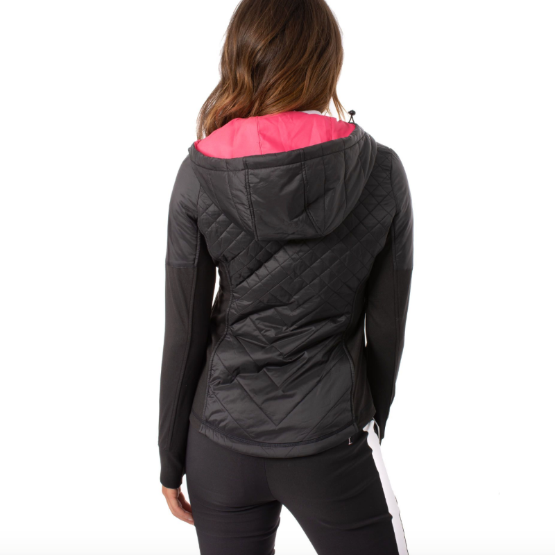 Golftini Windbreaker Jacket - Black/Hot Pink