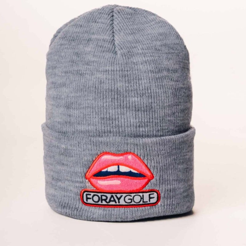 Foray Golf Lips Beanie - Grey