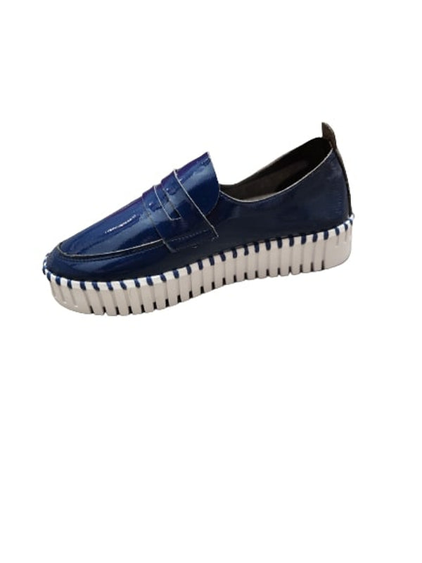 Ilse Jacobsen Tulip Patent Loafer - Navy