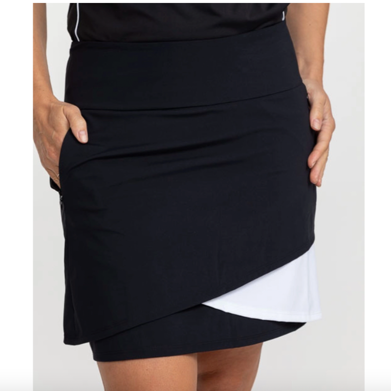 Kinona Wrap It Up Golf Skort - Black/White