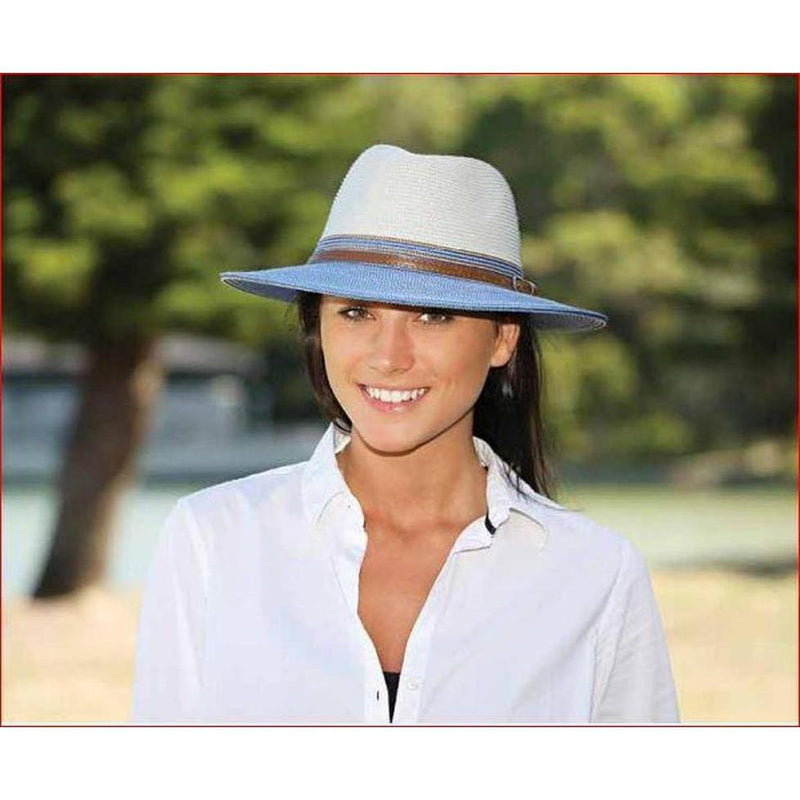 Wallaroo Kristy Hat - Ivory/Ice Blue