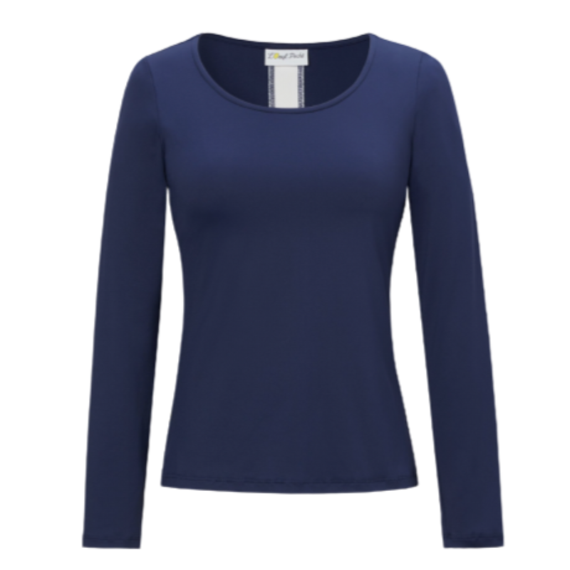 L'OeufPoche L/S Crew Neck Top - Navy/White Stripe