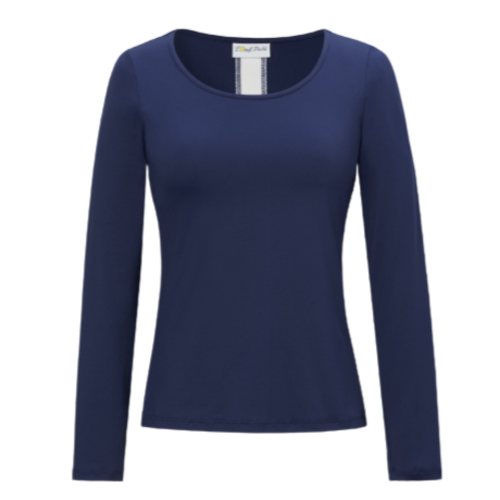 L'OeufPoche L/S Crew Neck Top - Navy/White Stripe