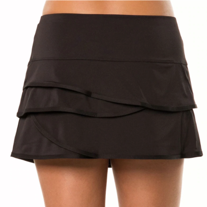 Lucky In Love Scallop Skort (11.5") - Black