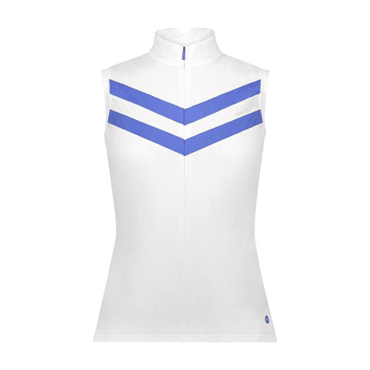 Movetes Simone S/L Top - Linen White/Empire Blue